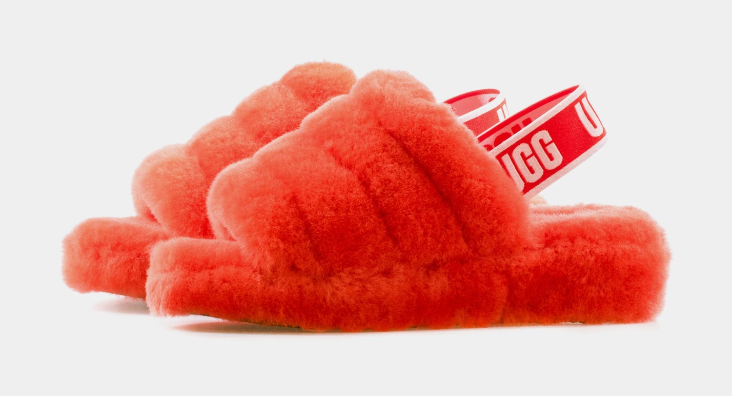 Ugg Fluff Yeah Womens Slide Sandals (Red) 6 Ugg Fluff Yeah Womens Slide Sandals (Red) - Image 4