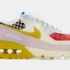 Nike Air Max 90 Womens Lifestyle Shoes (White/Beige/Multi) -Boutique Shoe Store 719b32124b8551926090cb9ab492b5c8