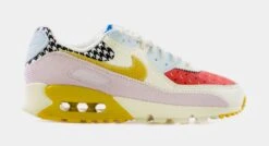 Nike Air Max 90 Womens Lifestyle Shoes (White/Beige/Multi)