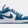 Air Jordan 1 Low Marina Blue Womens Lifestyle Shoes (Blue/White)