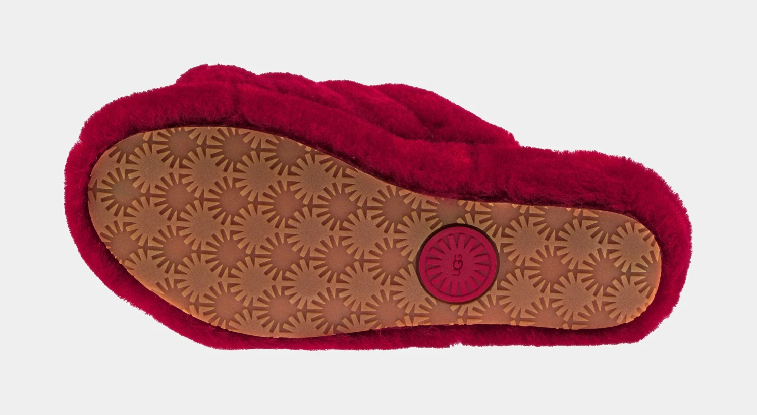 Ugg Fluff Yeah Womens Slide Sandal (Red) 5 Ugg Fluff Yeah Womens Slide Sandal (Red) - Image 3