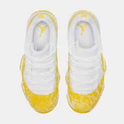 Air Jordan 11 Retro Low Yellow Snakeskin Womens Lifestyle Shoes (Yellow/White) -Boutique Shoe Store 811ac6a21795a541f6535373cce733a2