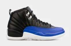 New Arrival 18 Air Jordan 12 Retro Hyper Royal Womens Lifestyle Shoes (Black/Blue) Free Shipping