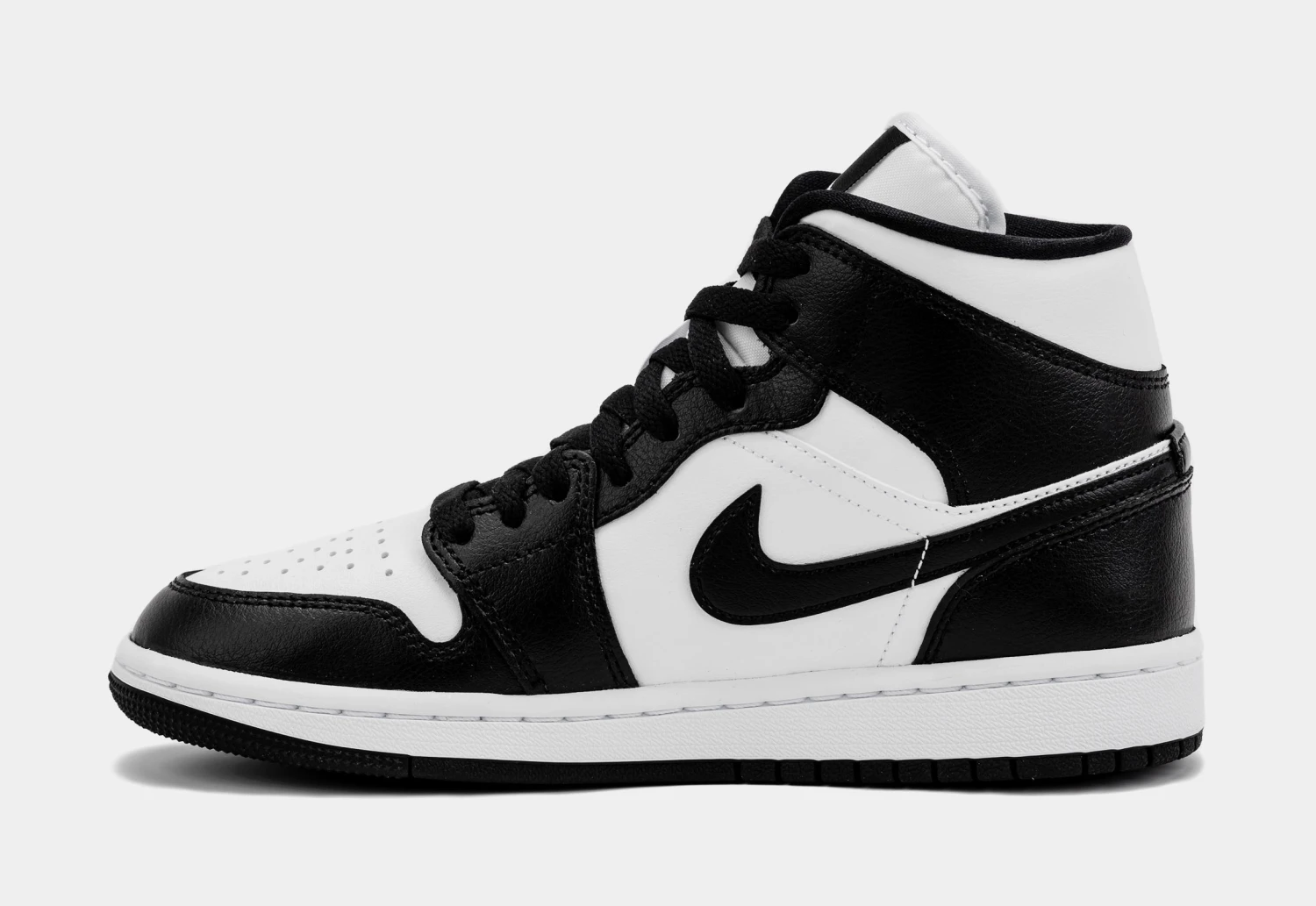 Air Jordan 1 Retro Mid Panda Womens Lifestyle Shoes (Black/White) 4 Air Jordan 1 Retro Mid Panda Womens Lifestyle Shoes (Black/White) - Image 2