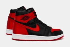 Air Jordan 1 Retro Hi OG Satin Bred Womens Lifestyle Shoes (Black/Red) Free Shipping -Boutique Shoe Store 8b709d4ff1b624271026cf294d804d4b