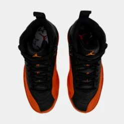 Air Jordan 12 Retro Brilliant Orange Womens Lifestyle Shoes (Black/Orange) -Boutique Shoe Store 8beab86671d22dc226cfdd24947386d9