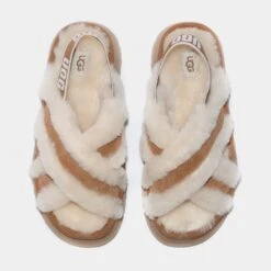 Ugg Disco Cross Slide Womens Sandals (Brown) -Boutique Shoe Store 93b2c8bd1efb8317927a2d93c0f43a1e