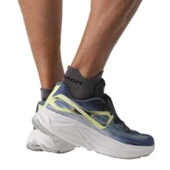 Salomon Men's Aero Glide Running Shoe- Blue Ashes/Dark Sapphire/Sunny Lime- Regular (D) -Boutique Shoe Store L47049200 da77c4d346a21a8823a93fe4aa5dd610