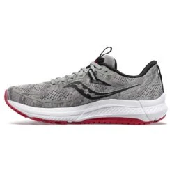 Saucony Men's Omni 21 Running Shoe - Alloy/Garnet- Wide (2E) -Boutique Shoe Store S20763 20 2
