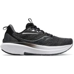 Saucony Men's Echelon 9 Running Shoe- Black/White- Regular (D)