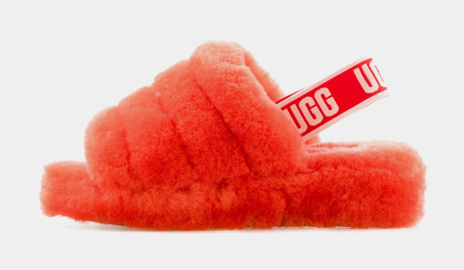 Ugg Fluff Yeah Womens Slide Sandals (Red) 4 Ugg Fluff Yeah Womens Slide Sandals (Red) - Image 2