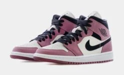Air Jordan 1 Mid Light Mulberry Womens Lifestyle Shoes (Pink/White/Black) Free Shipping -Boutique Shoe Store a336ebef9e46029a304d20908b39194f