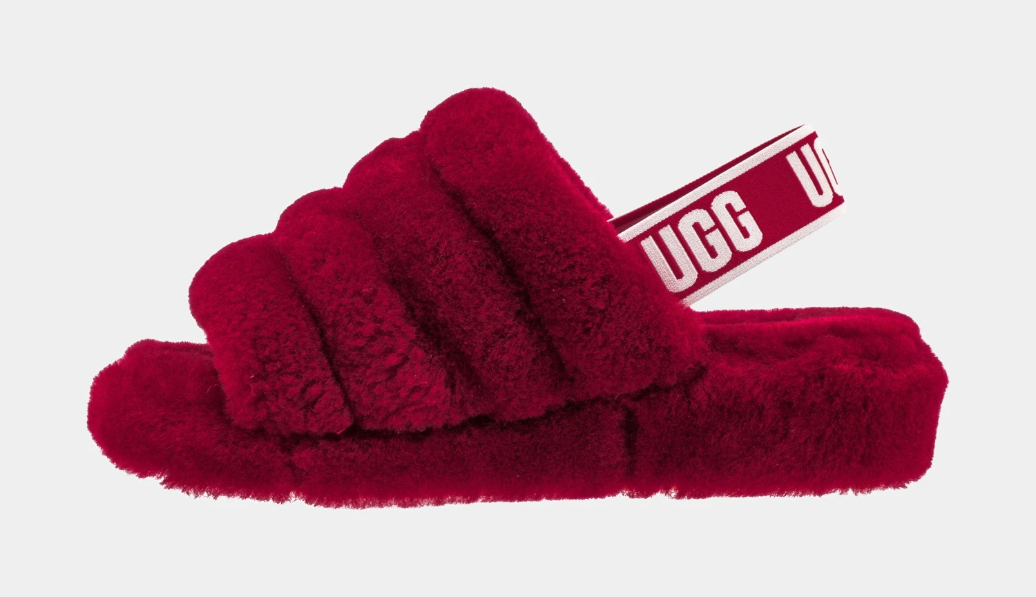 Ugg Fluff Yeah Womens Slide Sandal (Red) 4 Ugg Fluff Yeah Womens Slide Sandal (Red) - Image 2
