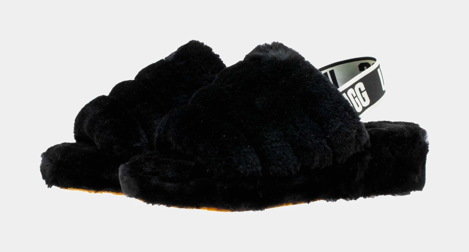 Ugg Fluffy Yeah Womens Slide Sandal (Black) 6 Ugg Fluffy Yeah Womens Slide Sandal (Black) - Image 4