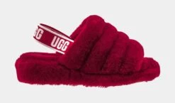 Ugg Fluff Yeah Womens Slide Sandal (Red)