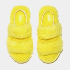 Ugg Oh Fluffita Slide Womens Sandals (Yellow) -Boutique Shoe Store ca33beafb10e5fb4a4adff29ac7f296a