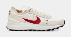 Nike Waffle One Double Swoosh Womens Running Shoes (White/Red)