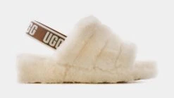 Ugg Fluff Yeah Womens Slide Sandals (Beige)