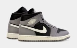 Air Jordan 1 Mid Cement Grey Womens Lifestyle Shoes (Grey/Black) -Boutique Shoe Store d4cc701760a7e81b82e1209b03b04753