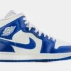 Air Jordan 1 Mid Hyper Royal Womens Lifestyle Shoes (White/Hyper Royal) -Boutique Shoe Store d9e9f614f05340b801ceedbd8731bb2c