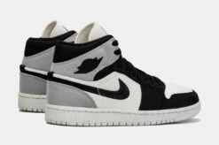 Air Jordan 1 Retro Mid SE Light Steel Grey Womens Lifestyle Shoes (Black/Grey) -Boutique Shoe Store dae05477608f3687b66c37f6daf74018