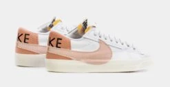Nike Blazer Low 77 Jumbo Womens Lifestyle Shoes (White/Pink) -Boutique Shoe Store e2c4ddc149c06323b15b9427f791d664