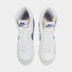 Nike Blazer Mid '77 Womens Lifestyle Shoes (White/Blue) -Boutique Shoe Store ece7ebfc20a4ce5c8900b3fbd13fc175