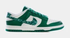 Nike Dunk Low Green Paisley Womens Lifestyle Shoes (Green) Limit One Per Customer