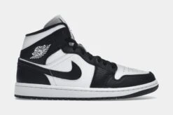 Air Jordan 1 Mid Split Womens Lifestyle Shoes (Black/White) Free Shipping