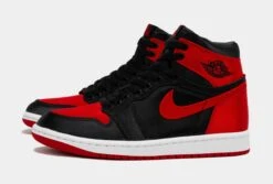 Air Jordan 1 Retro Hi OG Satin Bred Womens Lifestyle Shoes (Black/Red) Free Shipping -Boutique Shoe Store f58c06135c65c6200edf85f17a35df77