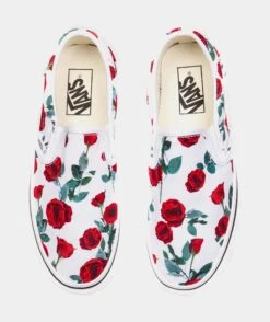 Vans Classic Slip-On Red Rose Mens Lifestyle Shoe (White/Red) -Boutique Shoe Store fcb7245698ca56567d3a528c37162a8a 4707b3ed 070a 4953 9040 4ba446c3ffbc
