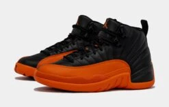 Air Jordan 12 Retro Brilliant Orange Womens Lifestyle Shoes (Black/Orange) -Boutique Shoe Store fe68dd53bd4df3da48111506400b5326